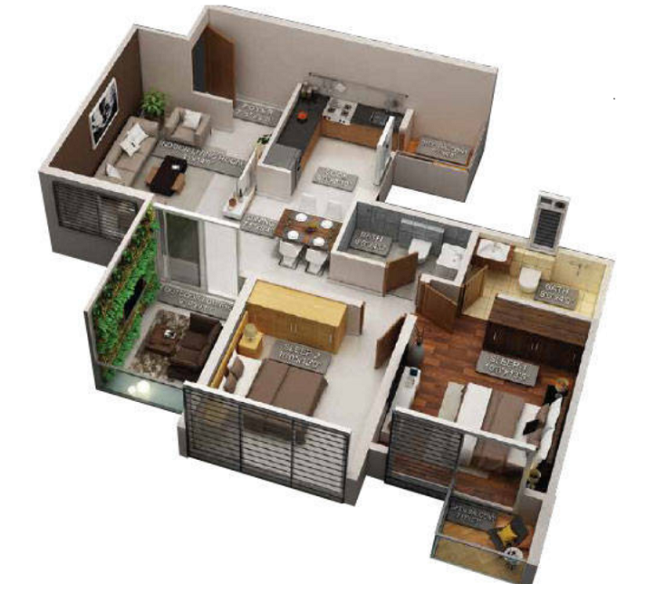 Purva Aspire Bavdhan 2BHK Plan